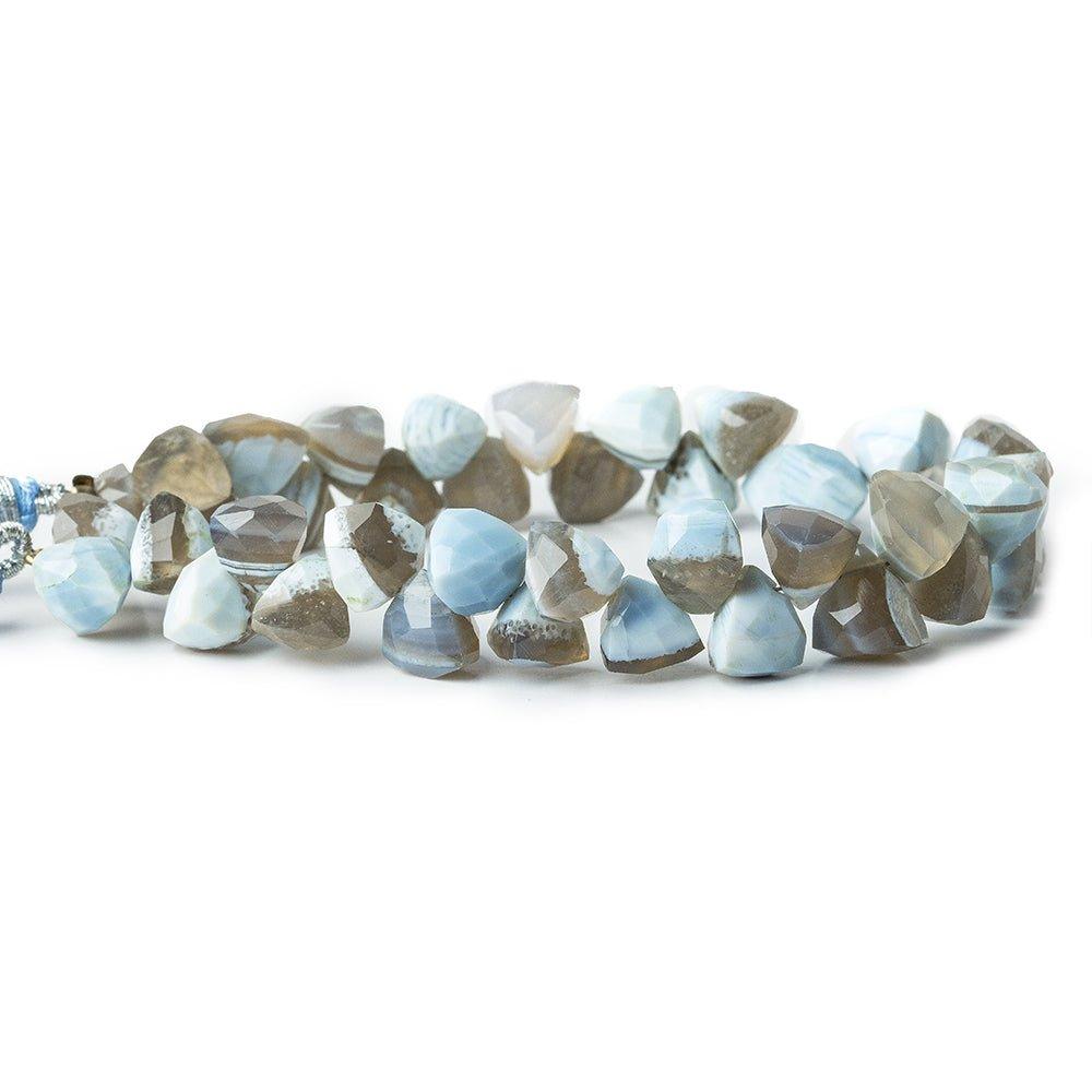 Owyhee Denim Blue Opal Top Drilled Triangle Beads 8 inch 8x9x9mm 38 pieces - The Bead Traders