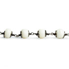 Ox Bone Capped Black Gold Chain by the Foot 21 pieces - The Bead Traders