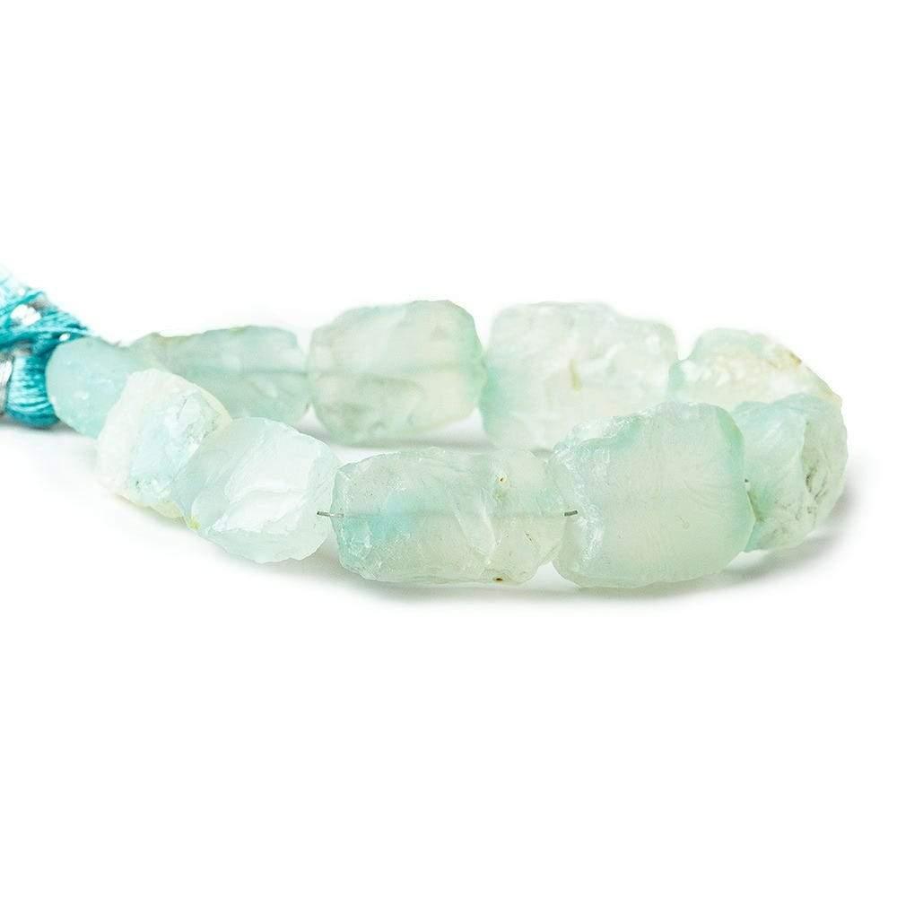 Pale Blue Agate Beads Hammer Faceted Rectangles - The Bead Traders