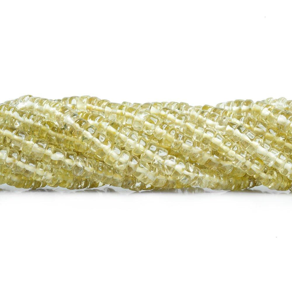 Pale Lemon Quartz Beads Plain 5mm Heshi - The Bead Traders