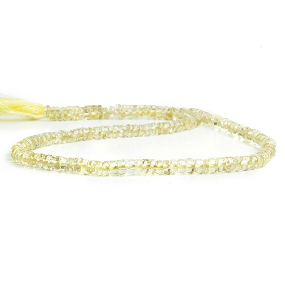 Pale Lemon Quartz Beads Plain 5mm Heshi - The Bead Traders
