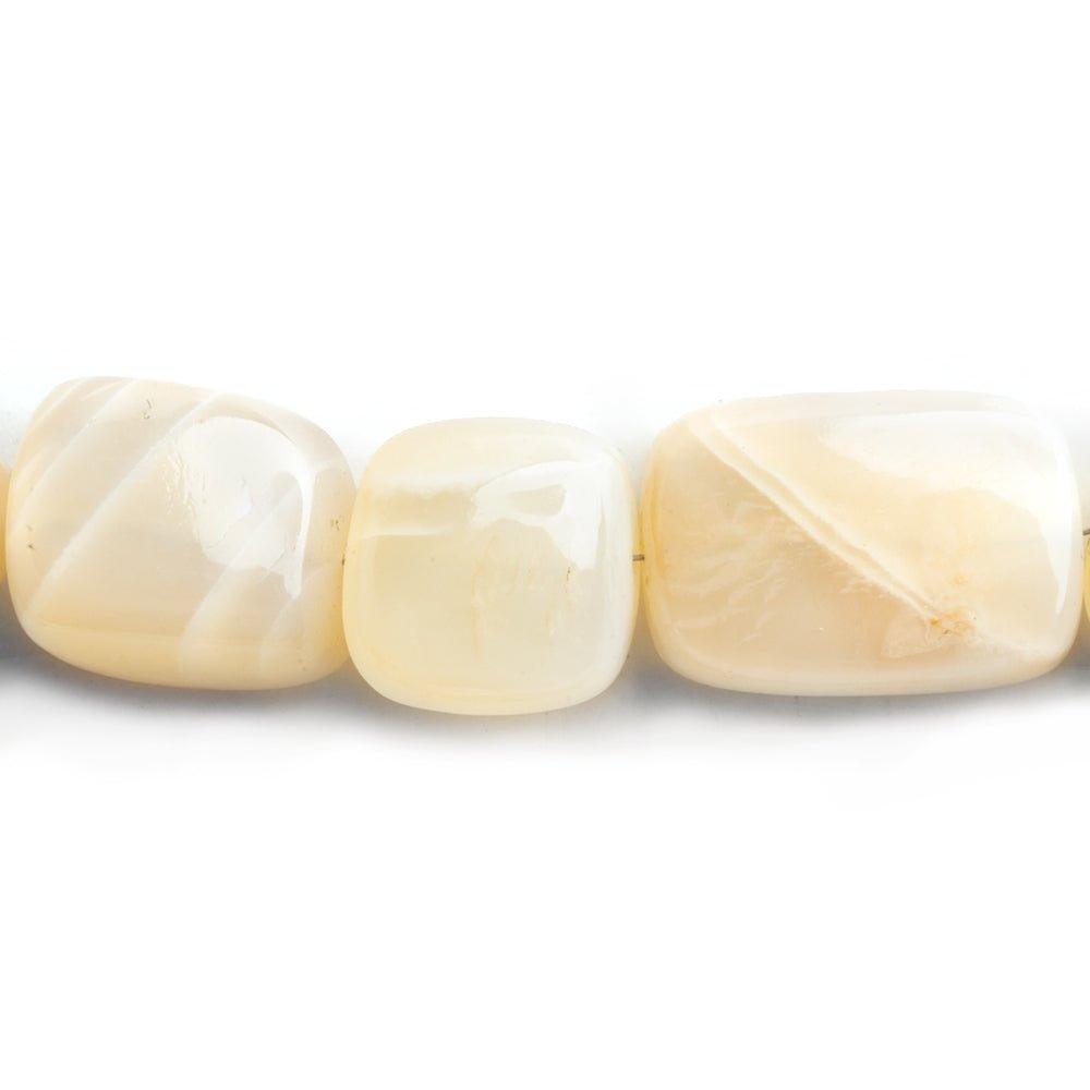 Pale Peach Moonstone Plain Nugget Beads 18 inch 25 pieces - The Bead Traders