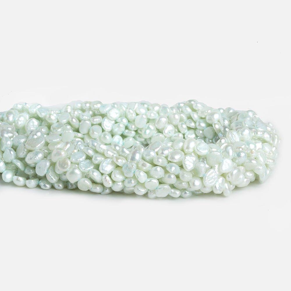 Pale Pistachio Baroque Freshwater Pearls 15 inch 85 pieces - The Bead Traders