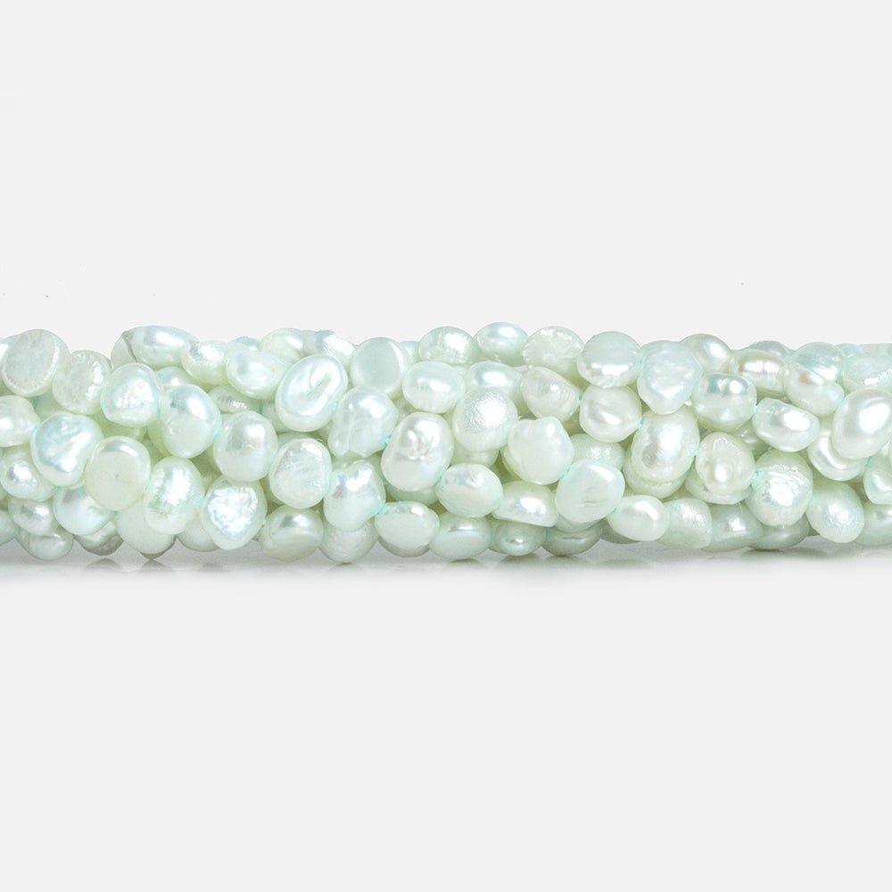 Pale Pistachio Baroque Freshwater Pearls 15 inch 85 pieces - The Bead Traders