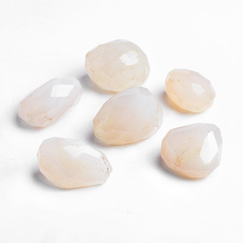 Pale Rose Chalcedony Large Faceted Nugget Focal Bead 1 Piece - The Bead Traders