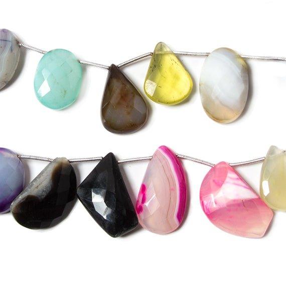 Party Agate Beads Top Drilled Free Shapes 8 inch strand, 17-25mm - The Bead Traders