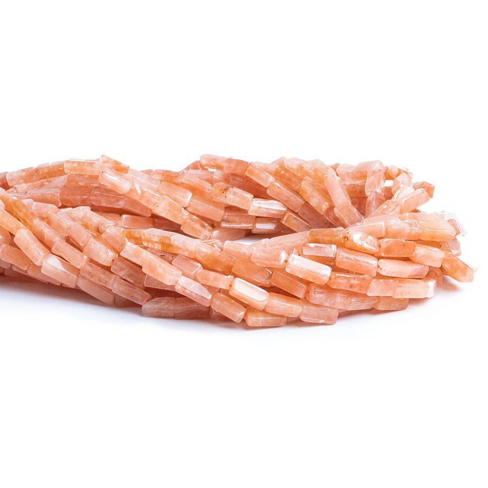 Peach Aventurine Plain Rectangle Beads 14 inch 35 pieces - The Bead Traders