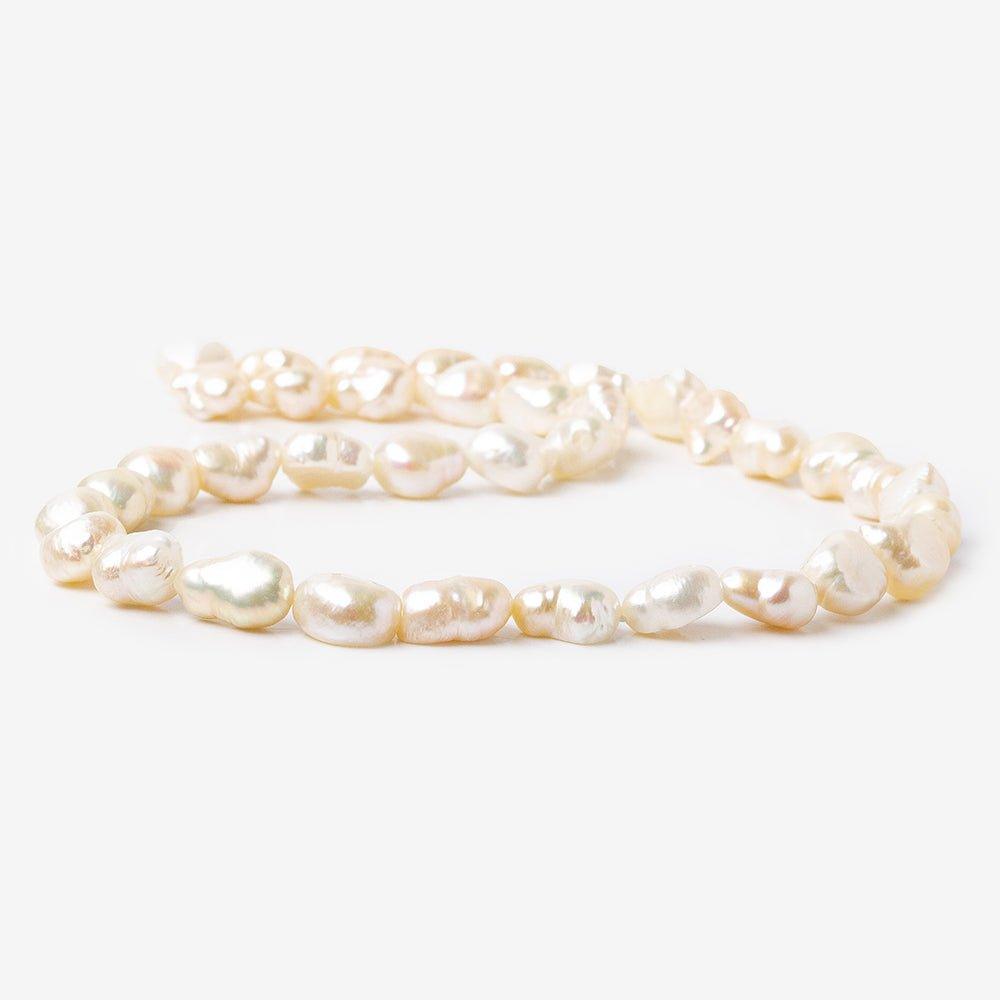 Peach Baroque Freshwater Pearl Strand 15 inch 35 pieces 11x9mm - The Bead Traders