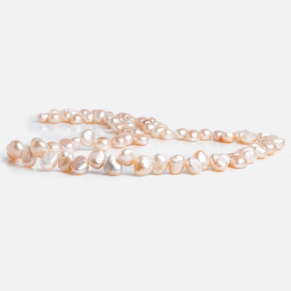 Peach Baroque Freshwater Pearls 16 inch 75 pieces - The Bead Traders