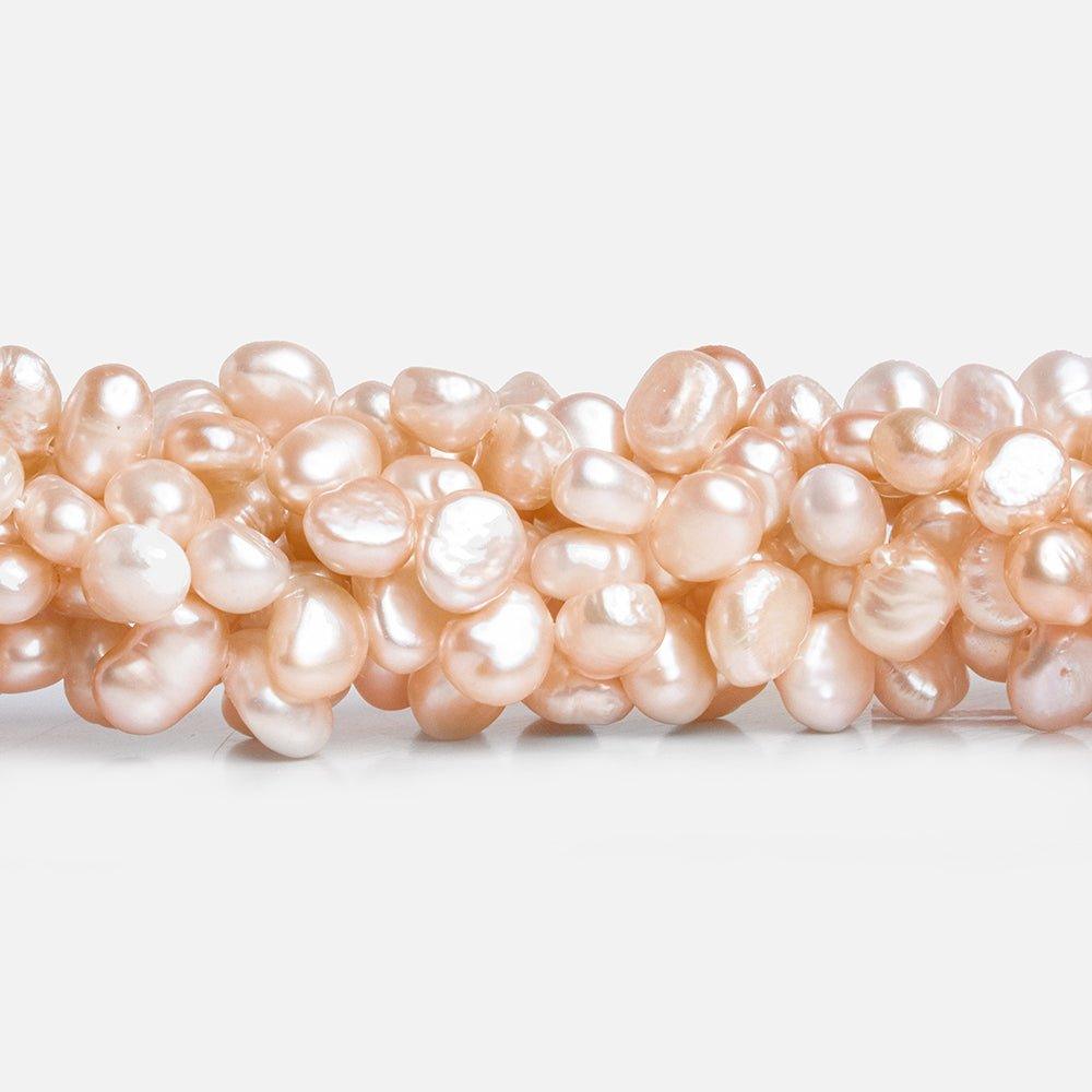 Peach Baroque Freshwater Pearls 16 inch 75 pieces - The Bead Traders