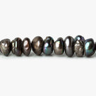 Peacock Freshwater Pearl Center Drilled 5-7mm Keshi, 15" length, 160 pcs - The Bead Traders
