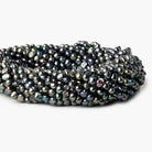 Peacock Grey Baroque Side Drilled Freshwater Pearls 16 inch 85 pieces 5x3-6x4mm - The Bead Traders