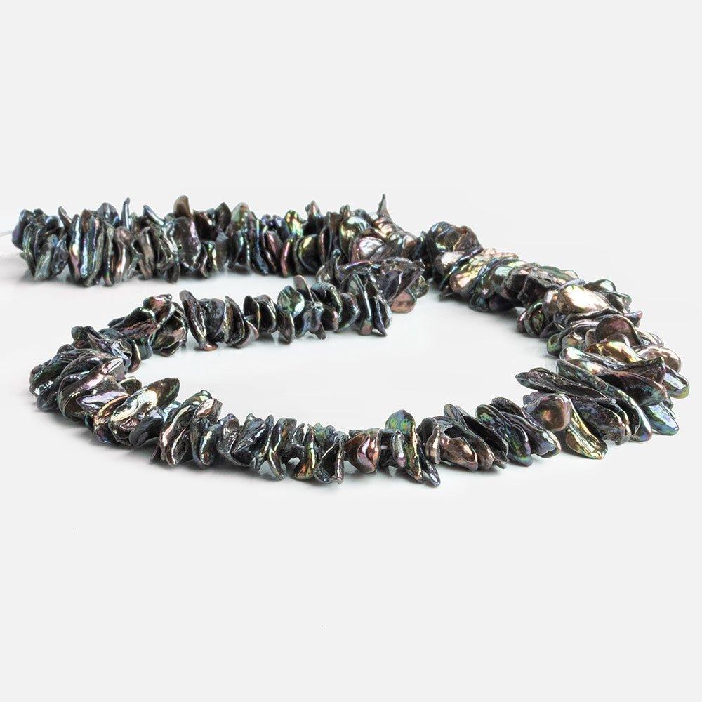Peacock Keshi Freshwater Pearls 15 inch 180 pieces - The Bead Traders