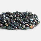 Peacock Keshi Straight-Drilled Pearls 15 inch 38 pieces - The Bead Traders