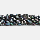Peacock Keshi Straight-Drilled Pearls 15 inch 38 pieces - The Bead Traders