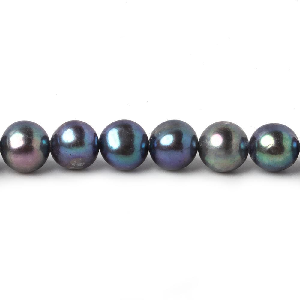 Peacock Off Round Freshwater Pearls 16 inch 60 pieces - The Bead Traders