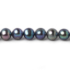 Peacock Off Round Freshwater Pearls 16 inch 60 pieces - The Bead Traders
