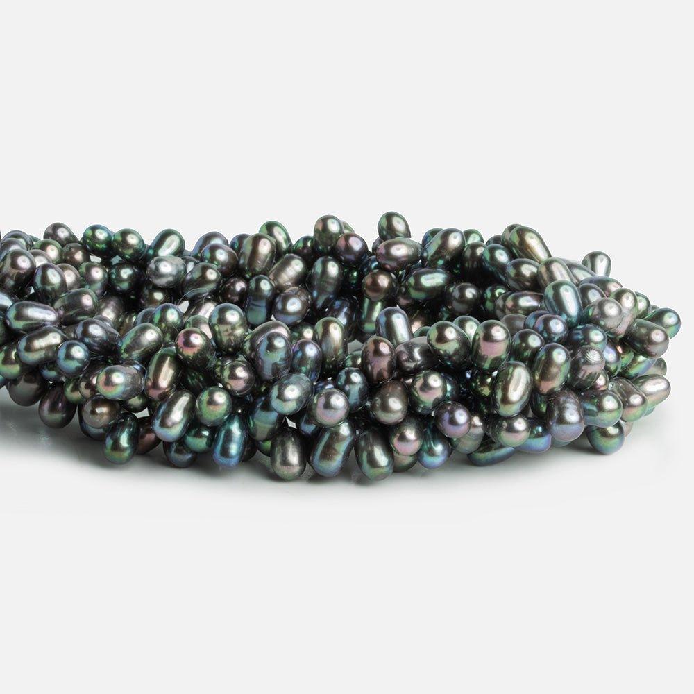 Peacock Oval Freshwater Pearls 15 inch 110 pieces - The Bead Traders