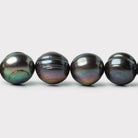 Peacock Side Drilled Ringed Baroque Freshwater Pearl 16 inch 42 pieces 9-10mm - The Bead Traders