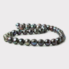 Peacock Side Drilled Ringed Baroque Freshwater Pearl 16 inch 42 pieces 9-10mm - The Bead Traders