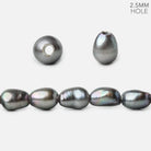 Peacock Silver Large Hole Baroque Freshwater Pearls 15 inch 39 pieces - The Bead Traders