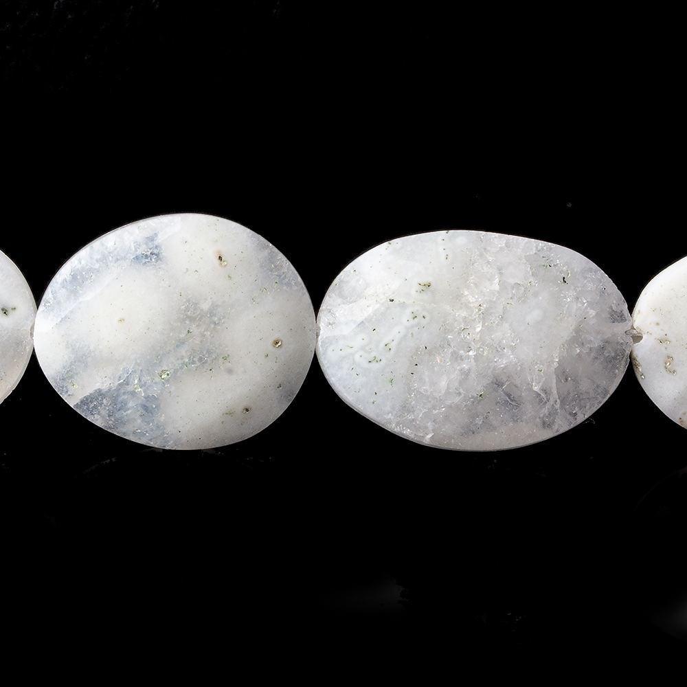 Peacock Solar Quartz Straight Drilled Faceted Ovals 8.5 inch 10 pieces - The Bead Traders