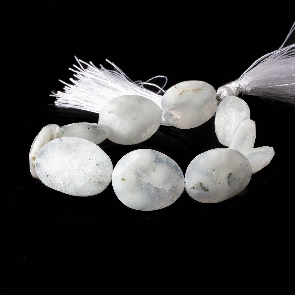 Peacock Solar Quartz Straight Drilled Faceted Ovals 8.5 inch 10 pieces - The Bead Traders