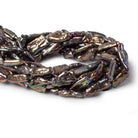 Peacock Straight Drill Biwa Pearls 16 inch 21 pieces 20x7mm - The Bead Traders