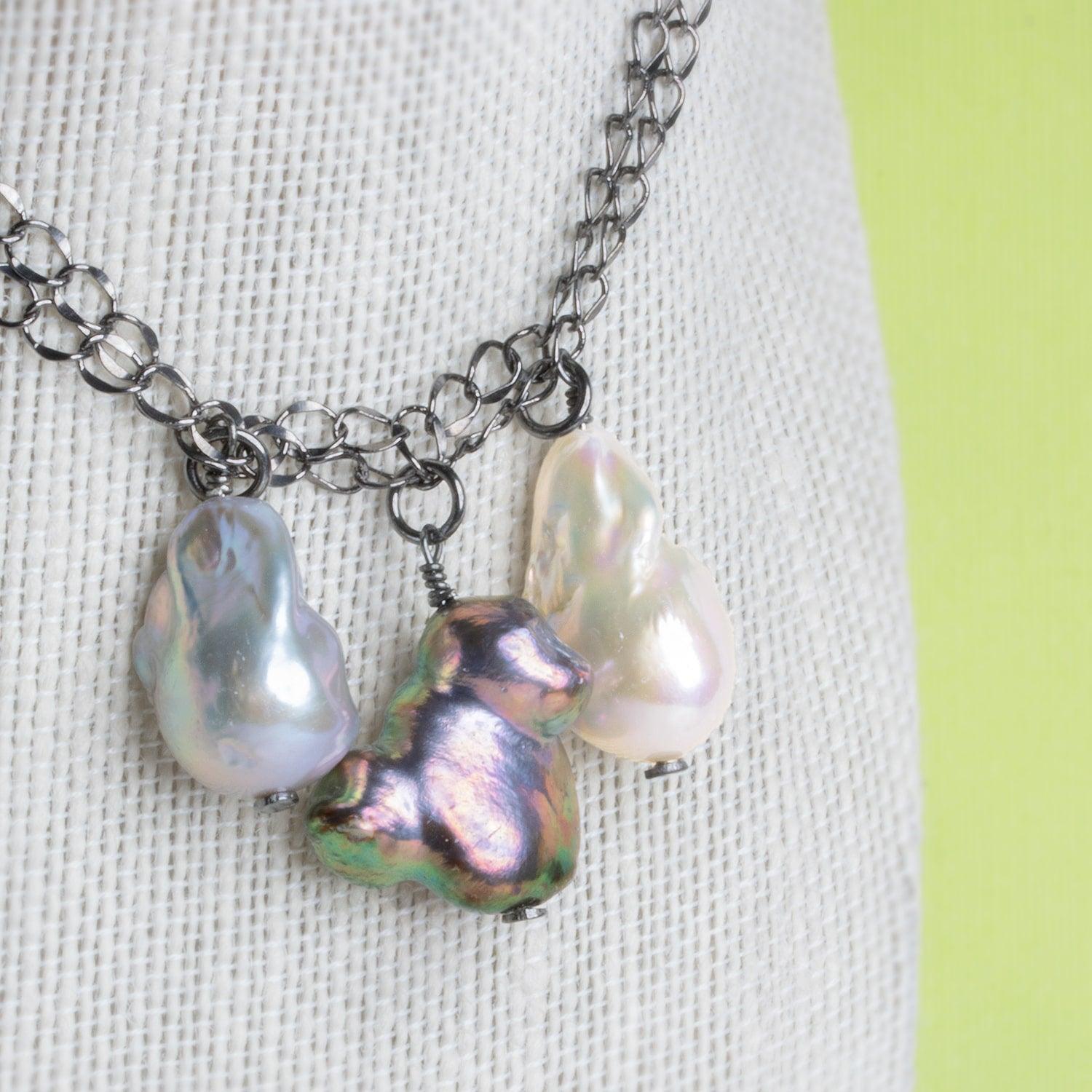 Peacock Ultra Baroque Freshwater Pearl Focal 1 Piece - The Bead Traders