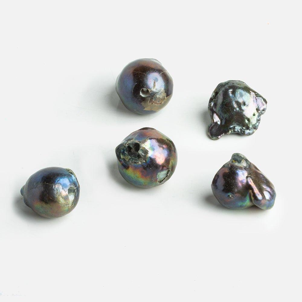 Peacock Ultra Baroques - Lot of 5 Pearls - The Bead Traders