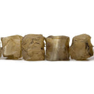 Pecan Brown Agate Beads Hammer Faceted Cube Beads - The Bead Traders