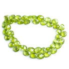 Peridot Faceted Heart Beads 8 inch 45 pieces - The Bead Traders
