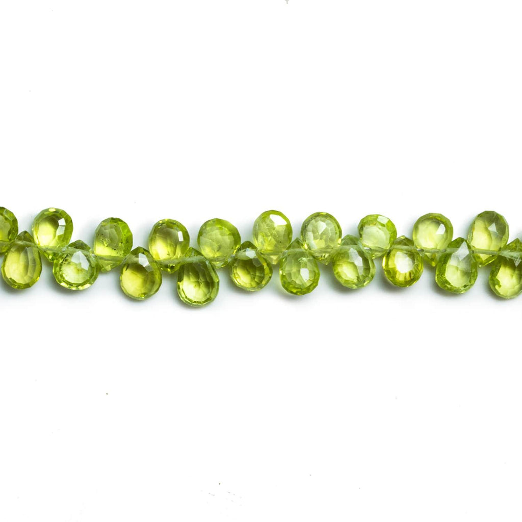 Peridot Faceted Pear Beads 8 inch 60 pieces - The Bead Traders