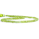 Peridot Faceted Rondelle Beads 14 inch 180 pieces - The Bead Traders