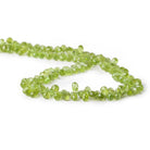 Peridot Faceted Tear Drop Beads , 4x3-7x3mm, 14.5" length, 175pcs - The Bead Traders