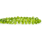 Peridot Faceted Teardrop Beads 8 inch 55 pieces - The Bead Traders