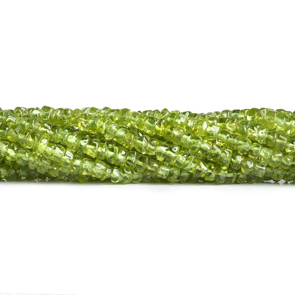 Peridot Native Cut Plain Heishi Beads 14 inch 180 pieces - The Bead Traders