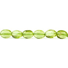 Peridot Plain Oval Beads 6x4x2mm average, 14 inches, 63 pieces - The Bead Traders