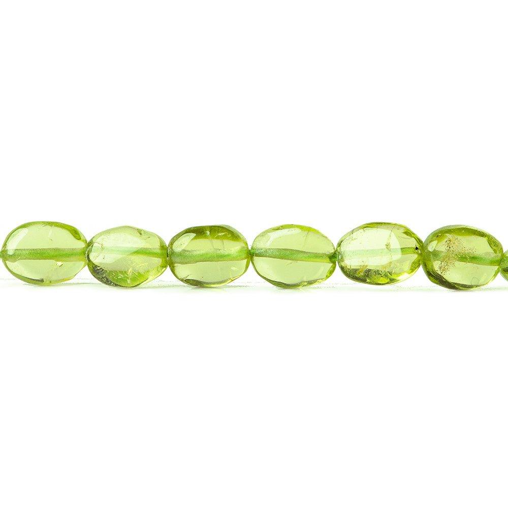 Peridot Plain Oval Beads 6x4x2mm average, 14 inches, 63 pieces - The Bead Traders