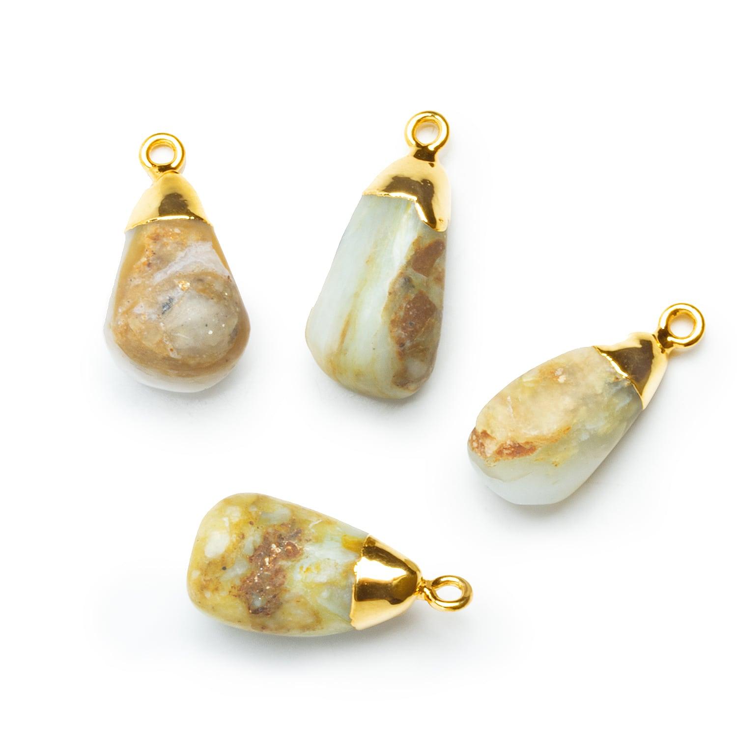 Peruvian Opal Leafed Pendants - Lot of 4 - The Bead Traders
