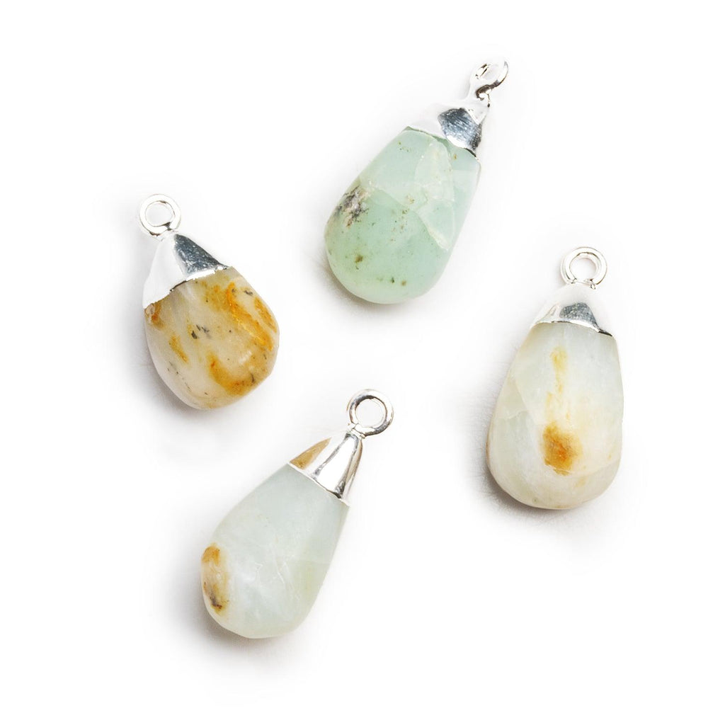 Peruvian Opal Silver Leafed Pendants - Lot of 4 - The Bead Traders