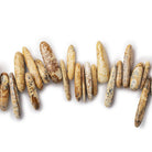 Picture Jasper Beads Top Drilled Plain 18x6mm avg Nuggets, 16" length, 85 pcs - The Bead Traders