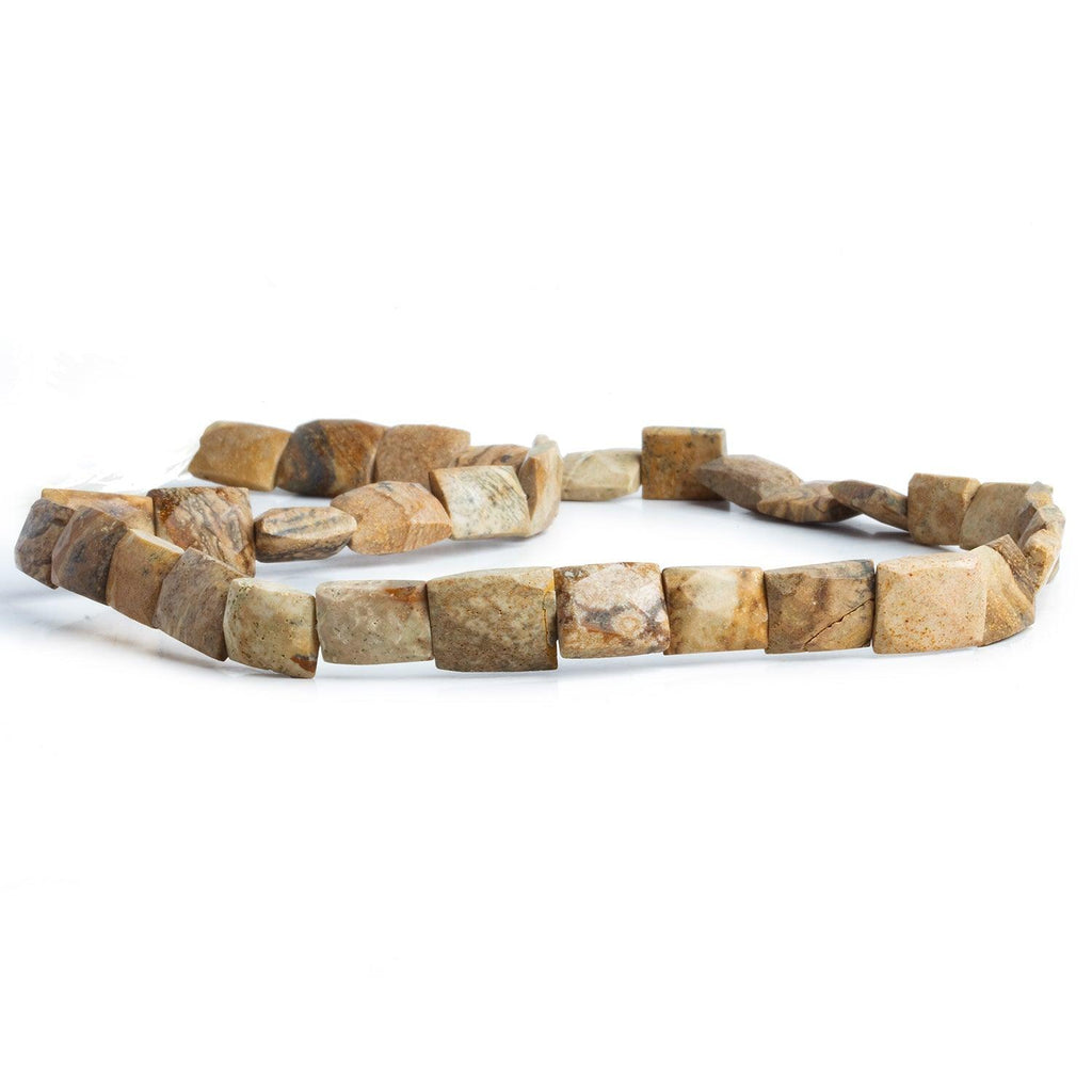 Picture Jasper Handcut Rectangles 15 inch 28 beads - The Bead Traders