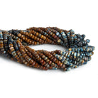 Pietersite Hand Cut Faceted Rondelle Beads 12 inch 110 pieces - The Bead Traders