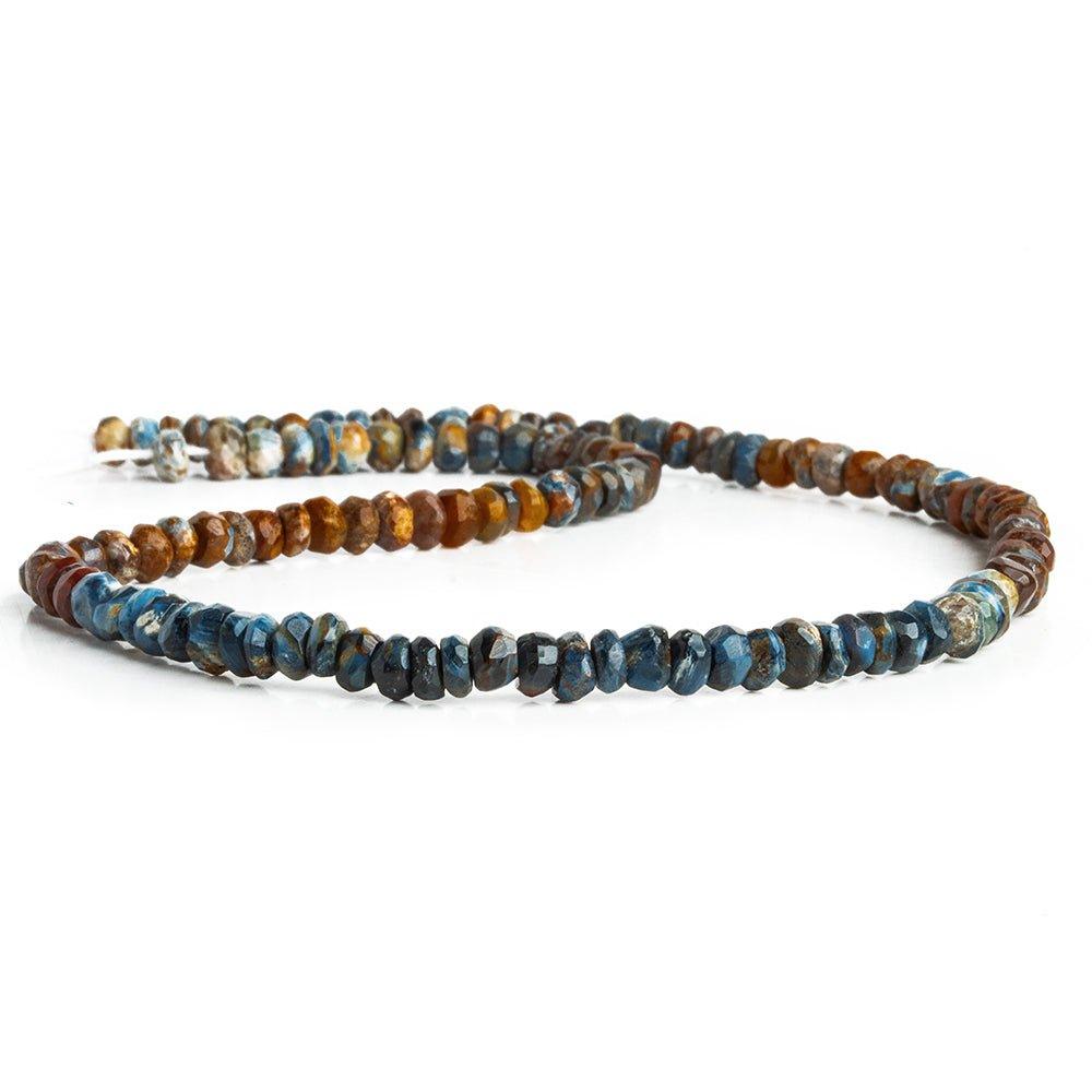 Pietersite Hand Cut Faceted Rondelle Beads 12 inch 110 pieces - The Bead Traders
