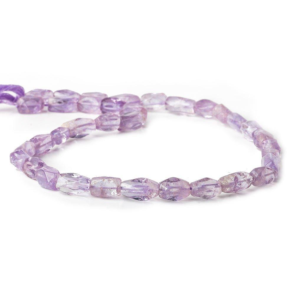 Pink Amethyst Beads Faceted 8x6-11x7mm Bicone, 14.5" length, 49 pcs - The Bead Traders