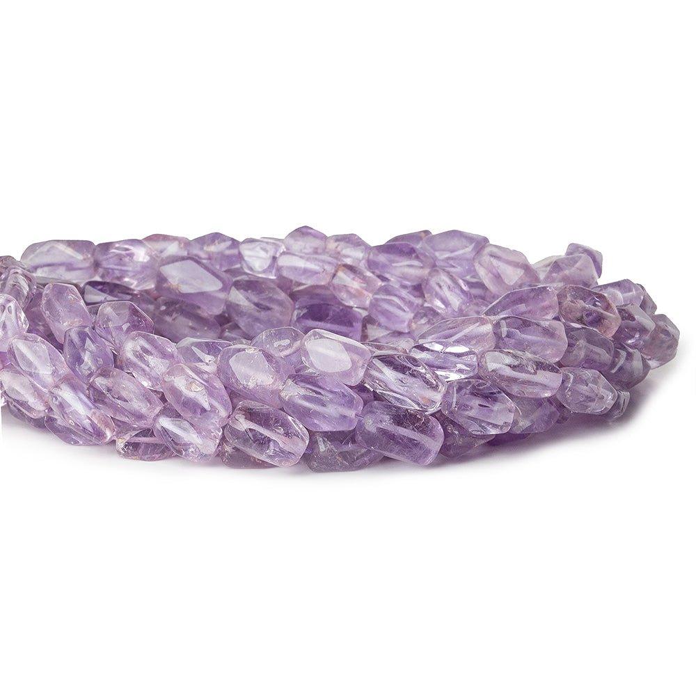 Pink Amethyst Beads Faceted 8x6-11x7mm Bicone, 14.5" length, 49 pcs - The Bead Traders