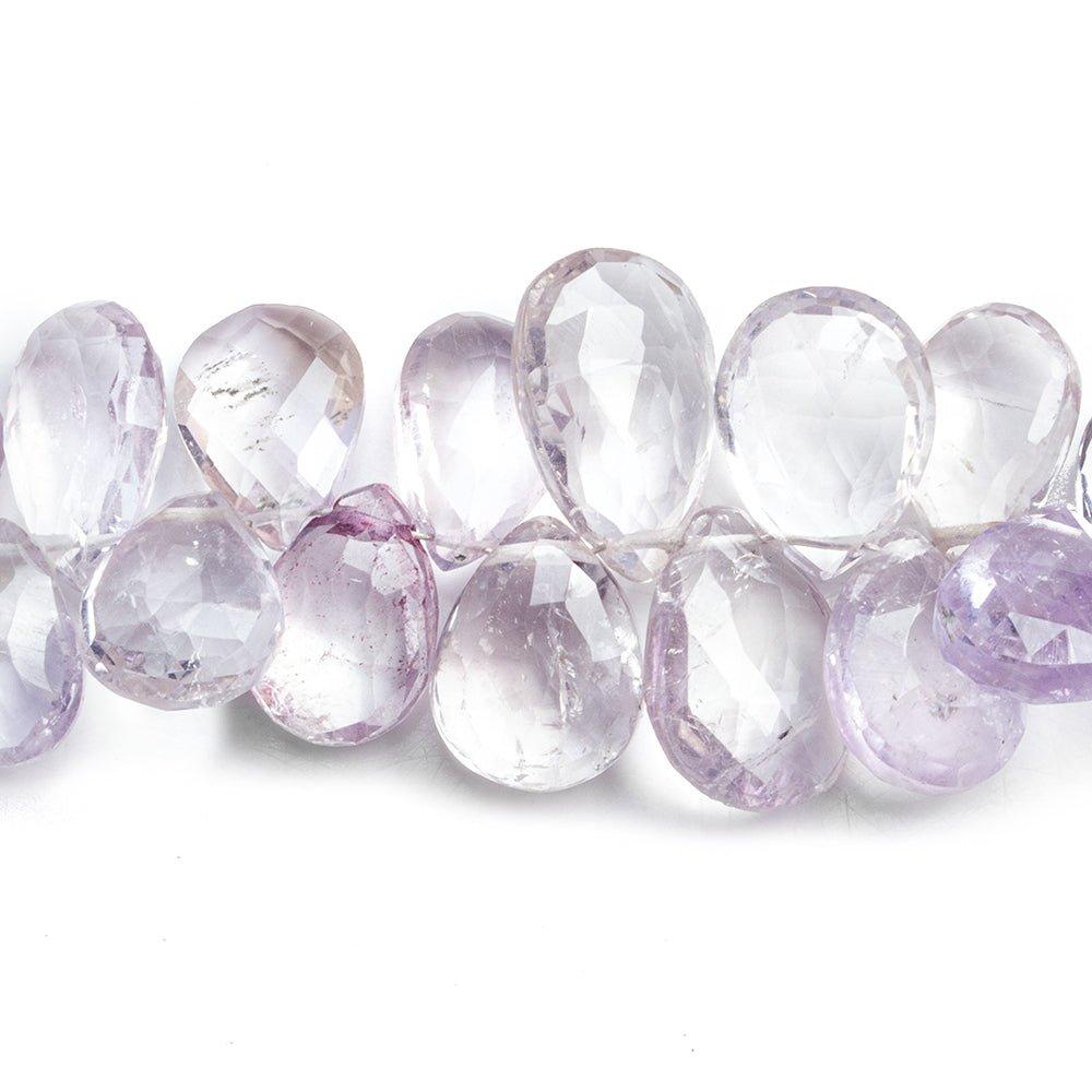 Pink Amethyst Faceted Pear Beads 8 inch 55 pieces - The Bead Traders