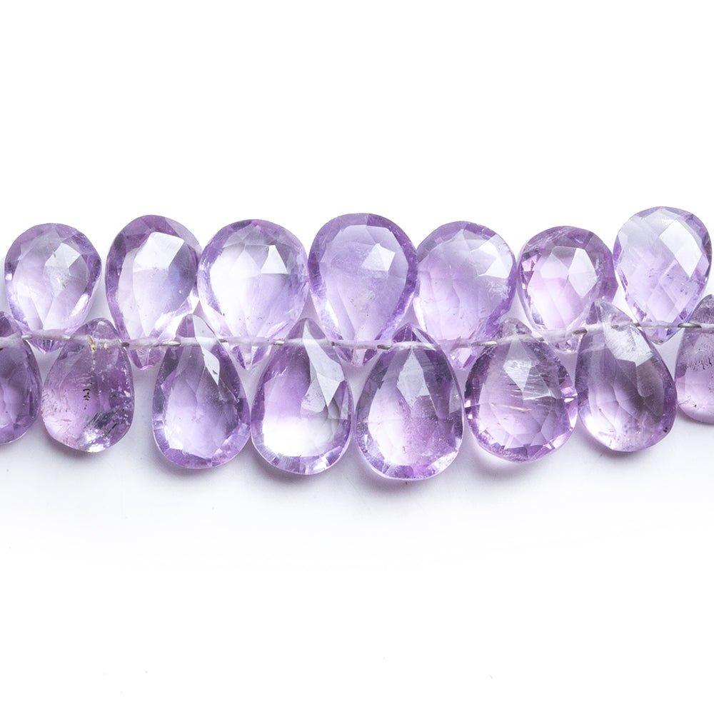 Pink Amethyst Faceted Pear Beads 8 inch 55 pieces - The Bead Traders