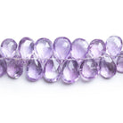Pink Amethyst Faceted Pear Beads 8 inch 55 pieces - The Bead Traders